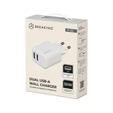 СЗУ Breaking P-02, 2USB-A, 12W, 2.4A (Белый)