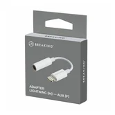 Адаптер Breaking, AUX 3.5мм - Lightning (Белый)