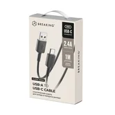 Кабель Breaking Classic, USB-A - USB-C, 20W, 2.4A, 1м (Черный)