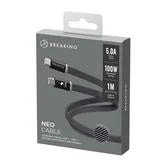 Кабель Breaking Neo, USB-C - USB-C, 100W, 5.0А, 1м (Черный)