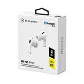 Беспроводная стереогарнитура TWS Breaking BT-05, Bluetooth 5.3 (Белый)