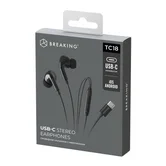 Стереогарнитура Breaking TC18 вакуумные, USB-C, 1,2м (Черный)