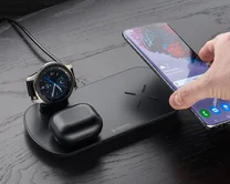 Зарядная станция Deppa Qi, Galaxy Watch, Galaxy Buds, 17,5 Вт, черная