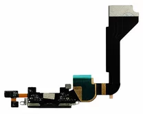 Шлейф iPhone 4 на сист разъем + микр черный 2кл