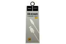 Кабель Hoco X6 microUSB - USB белый, 1м