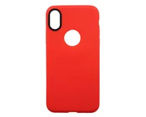 Чехол iPhone X Силикон красный