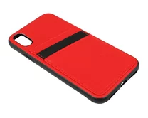 Чехол iPhone X Кожа Classic красный