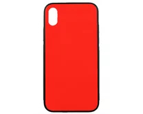 Чехол iPhone X Glass (красный)