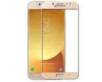 Защ. стекло Samsung J7 (2017) 3D Full золотое