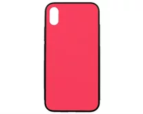 Чехол iPhone X Glass (малиновый)