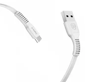 Кабель Baseus tough series microUSB - USB белый, 1м
