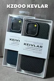 Чехол iPhone 16 Plus KZDOO Keivlar (черный)