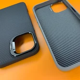 Чехол iPhone 16 Pro Njoyny NY-111 Soft Fiber (черный)