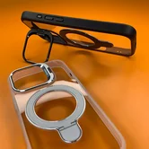 Чехол iPhone 16 Pro Max Njoyny N23 Ring Stand Clear (черный)