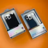 Чехол iPhone 16 Plus Njoyny NY-39 Leather (серый)