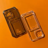 Чехол Samsung S25 Plus TPU CardHolder (прозрачный черный)