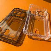 Чехол Samsung A26 TPU CardHolder (прозрачный черный)