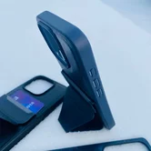 Чехол iPhone 16 Pro Max KEEPHONE Leyca (синий)