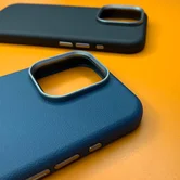 Чехол iPhone 15 Pro Max Njoyny NY-39 Leather (синий)