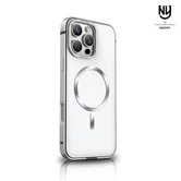 Чехол iPhone 16 Pro Max Njoyny Metal MagSafe (белый)