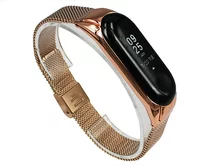 Ремешок Xiaomi Mi Band 3/4 стальной роз золото