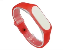 Ремешок Xiaomi Mi Band 3/4 силиконовый прозрачный красный