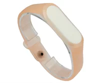 Ремешок Xiaomi Mi Band 3/4 силиконовый прозрачный оранжевый