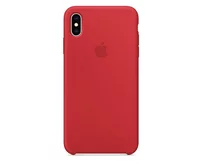 Чехол iPhone X/XS Silicone case (красный)