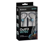 Наушники Defender OutFit W760 серый+голубой