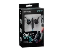 Наушники Defender OutFit W770 черный+голубой