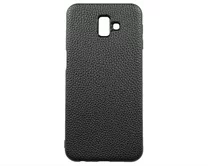Чехол Samsung J610F J6+ 2018 Экокожа (черный)