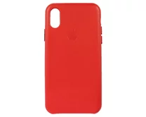 Чехол iPhone X/XS Leather Case copy в упак (красный)