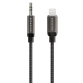 Кабель AUX Breaking Graphite, Lightning - AUX, 1м (Черный)