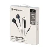 Стереогарнитура Breaking E11 внутриканальные, Jack 3.5 мм, 1,2м (Черный)