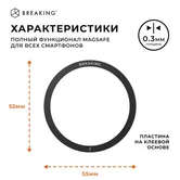 Пластина-кольцо Breaking для MagSafe (Черный)