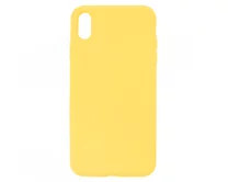 Чехол iPhone XS Max Liquid Silicone FULL (желтый)