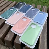 Чехол iPhone 11 Pro Max Liquid Silicone FULL (желтый)