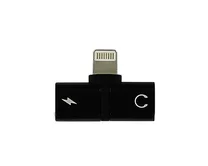 Переходник Lightning - Dual Lightning черный (music, charging)