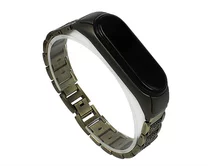 Ремешок Xiaomi Mi Band 3/4 lady band метал зелёный