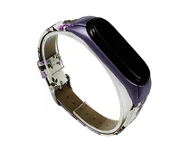 Ремешок Xiaomi Mi Band 3/4 flowers leather цветы #1