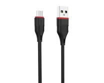 Кабель Borofone BX17 microUSB - USB черный, 1м