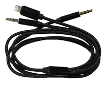 AUX Lightning - 3.5мм - 3.5мм, черный