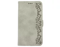 Чехол-книжка универсальный с узором XL 4.9-5.2 (серый)