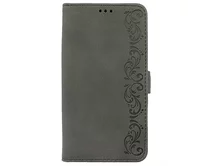 Чехол-книжка универсальный с узором XL 4.9-5.2 (черный)