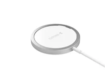 Беспроводное ЗУ Deppa MagSafe, Qi 15W, серебро