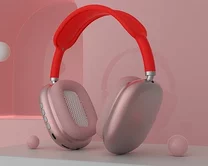 Наушники с Bluetooth Macaron P9 Plus красные