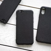 Чехол Xiaomi Redmi 9A Экокожа (черный)