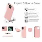 Чехол iPhone 13 Pro Liquid Silicone FULL (розовый песок)