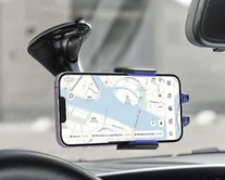 Универсальный держатель Deppa Crab Vogue для смартфонов, PU-присоска, жесткая штанга, черный, 55127