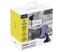 Универсальный держатель Deppa Crab Vogue для смартфонов, PU-присоска, жесткая штанга, черный, 55127